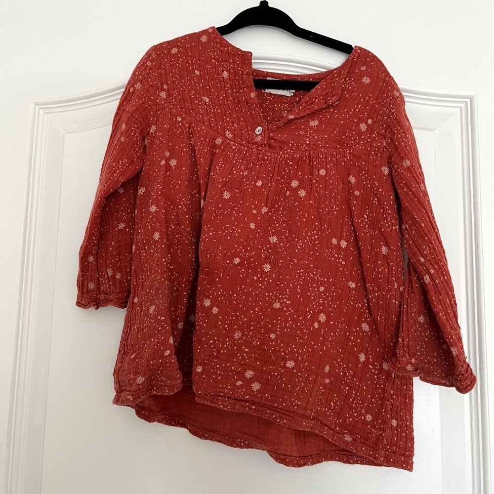 Buho, Floral Dress, Red, 12m